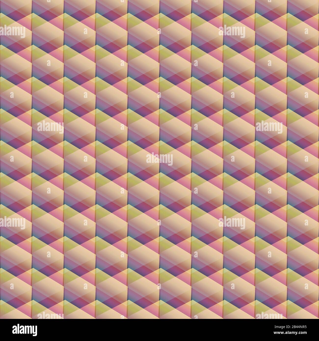 Vector pink seamless texture. 3d cubes tile Stock Vector