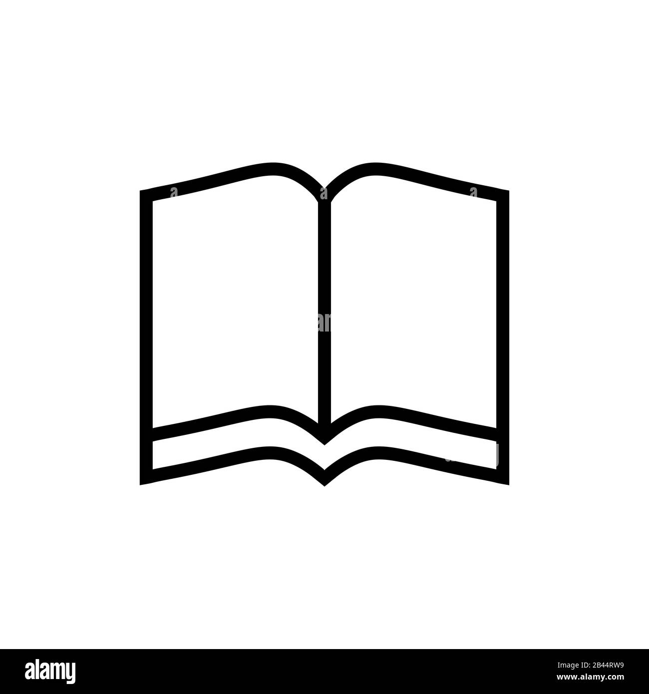 Book icon in flat style Paper book symbol on white Stock Vector