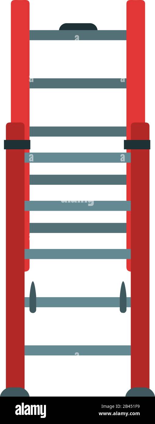ladder flat style icon design of Construction working maintenance ...