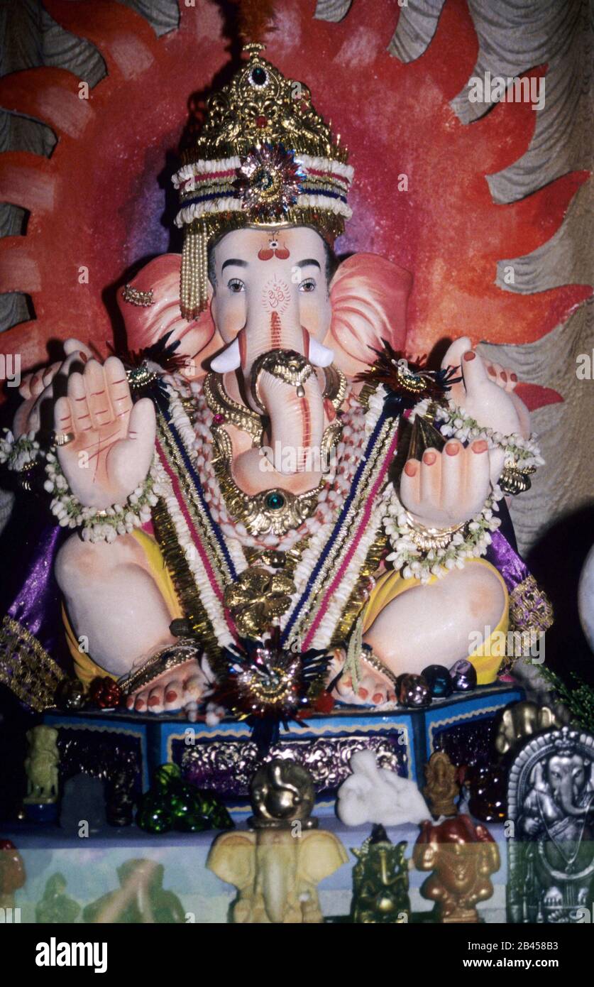 Lord ganesha in mumbai at maharashtra, India, Asia Stock Photo