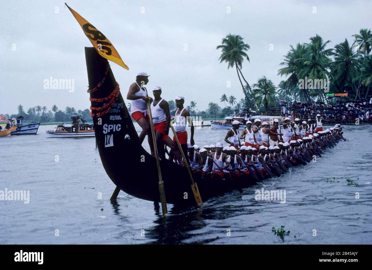 Nehru Boat Race Festivals, the onam Snake Boat Race, jalostavam for Haripad Subramanya Temple, Alappuzha, Kerala, India, Asia Stock Photo