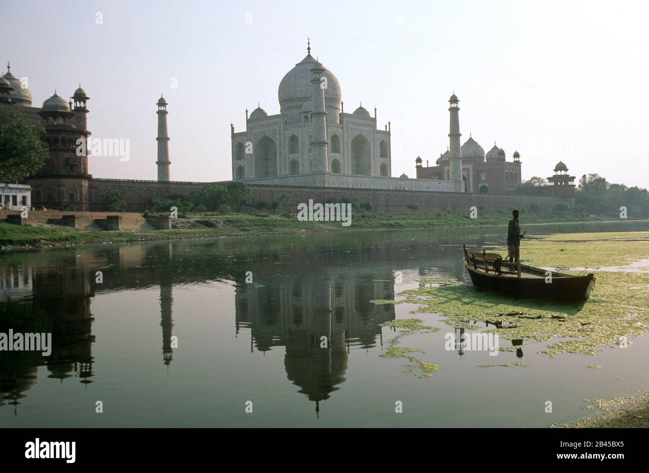 7th Wonder of The World Taj Mahal, Agra, Uttar Pradesh, India, Asia Stock Photo