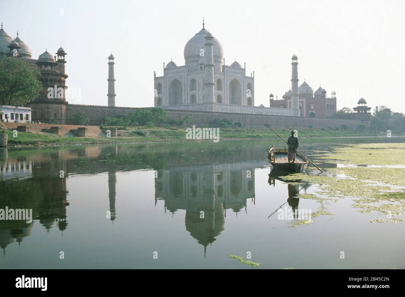 Seventh Wonder of The World Taj Mahal, Agra, Uttar Pradesh, India, Asia Stock Photo