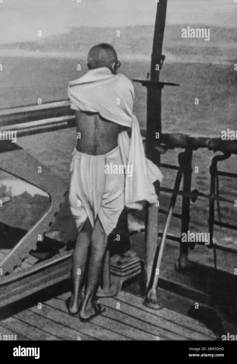 Mahatma Gandhi on his journey to england, Asia, 1931, NO MR Stock Photo