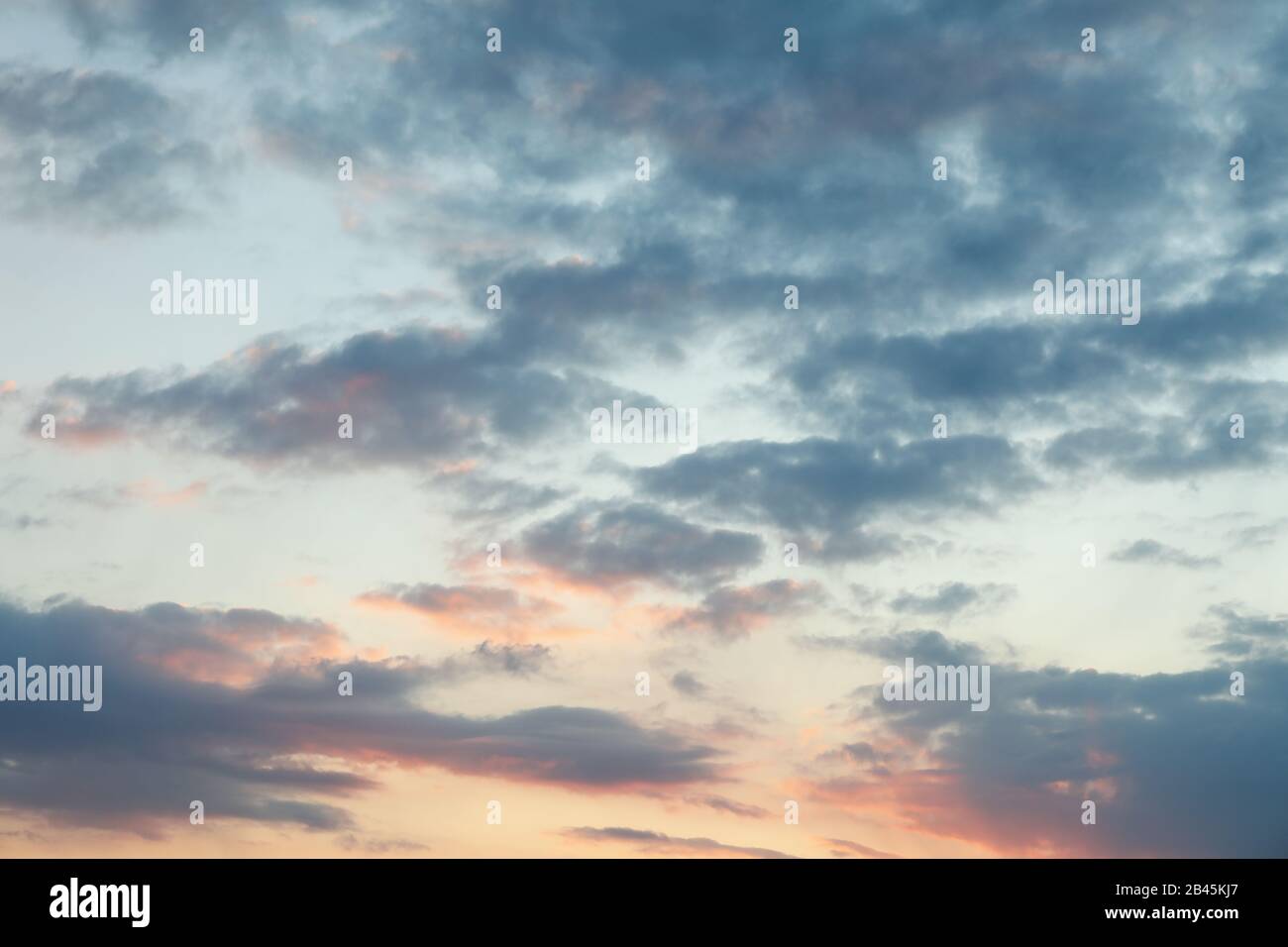 Amazing sunset sky with clouds. Beautiful nature wallpaper Stock Photo ...