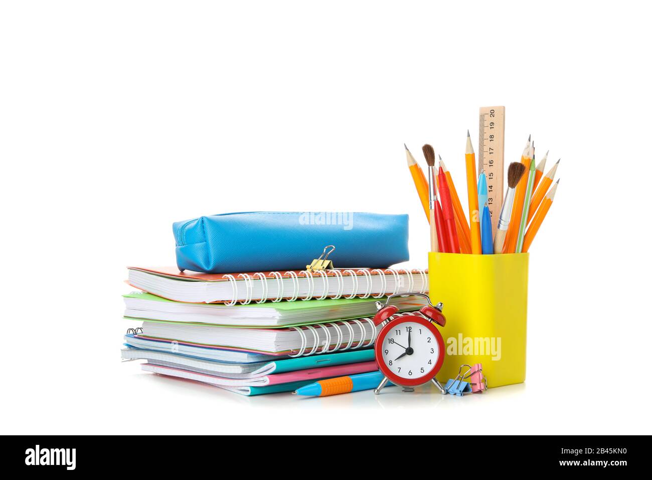 Back To School Elementary Education Cartoon Stationery Supplies Bag Map  Pencil Books Stock Illustration - Download Image Now - iStock
