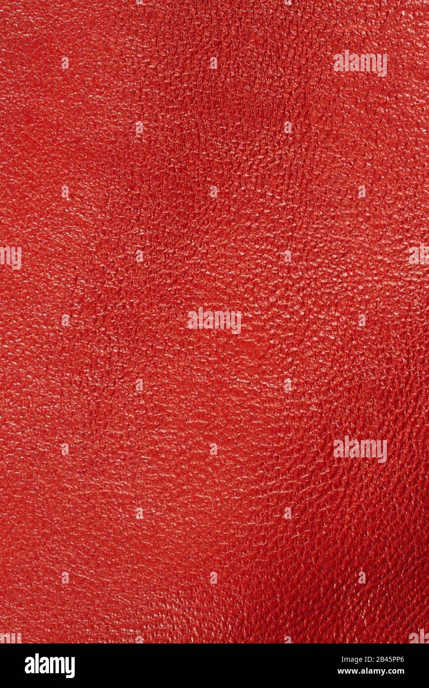 Red leather texture for background Stock Photo