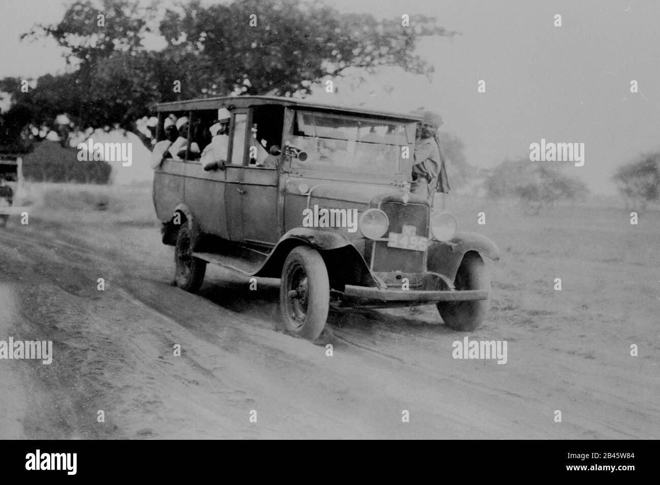 Indian freedom fighters captured by British police transported in car, India, Asia, 1930, old vintage 1900s picture Stock Photo