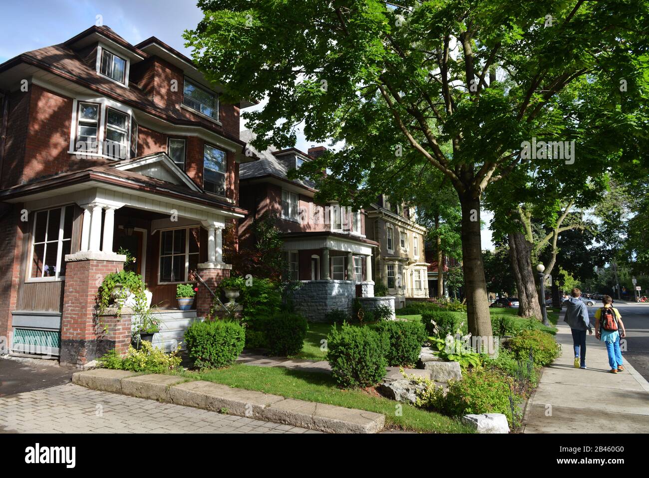 Wohnhaeuser, Little Italy, Toronto, Ontario, Kanada / Wohnhäuser Stock Photo