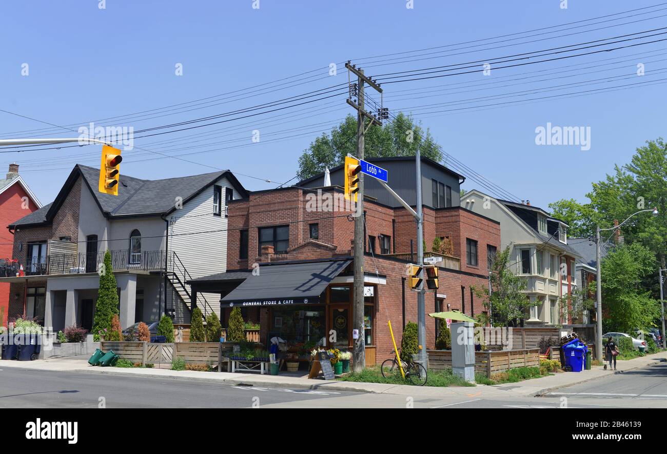 Wohngebiet, Lobb Avenue Toronto, Ontario, Kanada Stock Photo