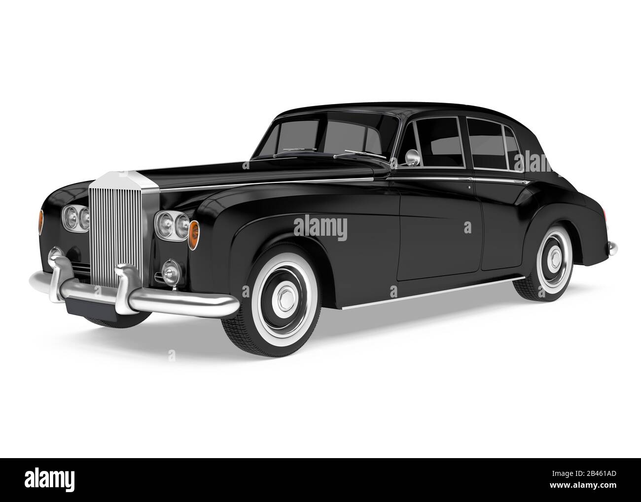 Black Vintage Car Isolated Stock Photo - Alamy