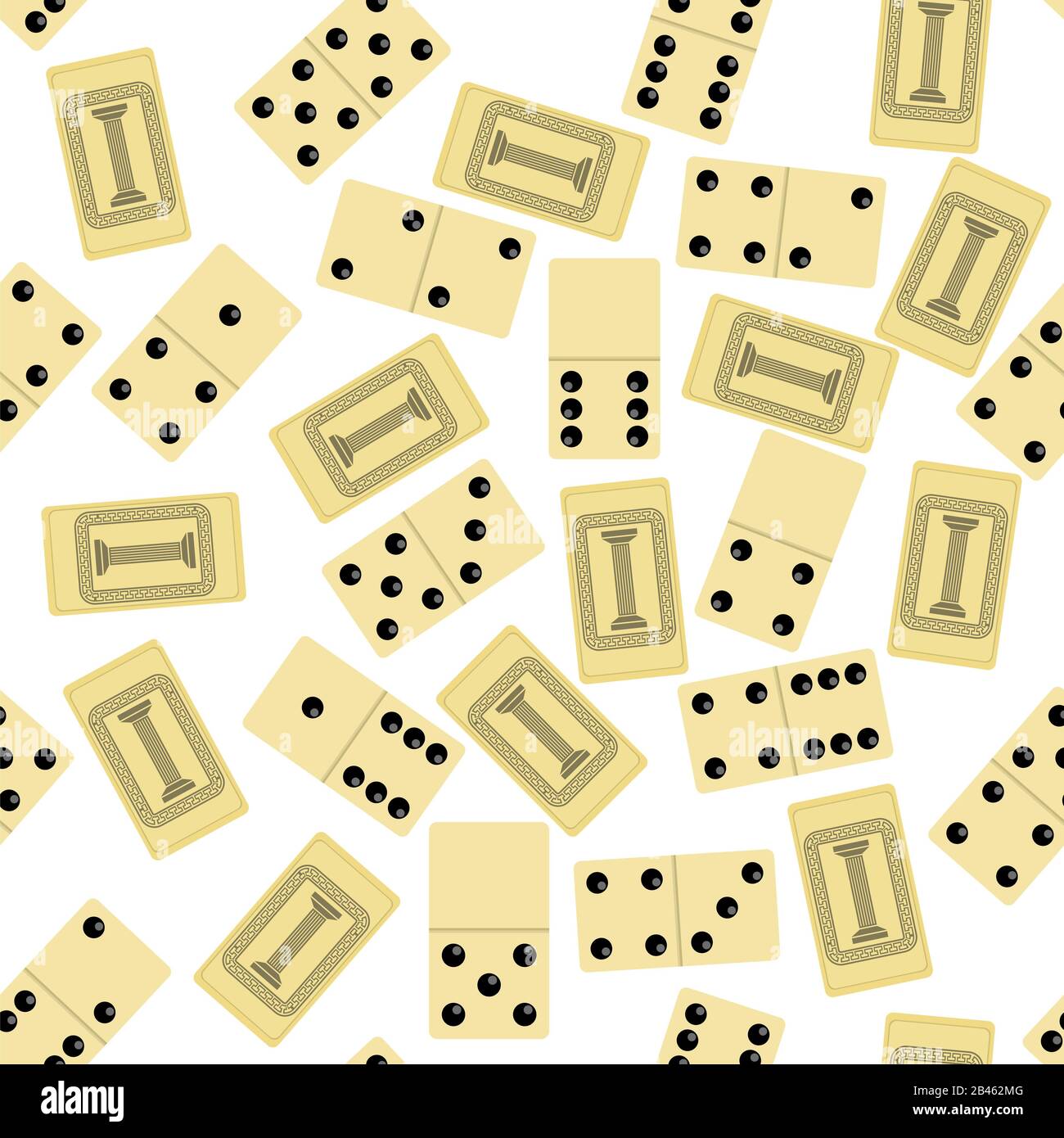 Domino Pattern Design Domino Seamless Pattern Isolated on White Background. Board Game ...