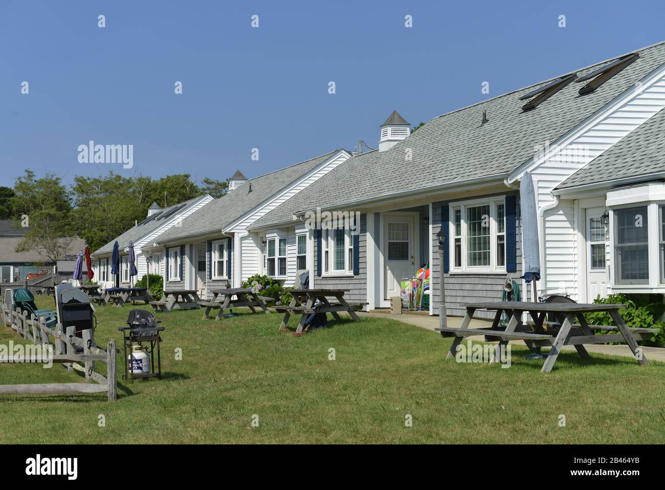 Strandhaeuser, Dennis Port, Cape Cod, Massachusetts, USA / Strandhäuser Stock Photo Alamy