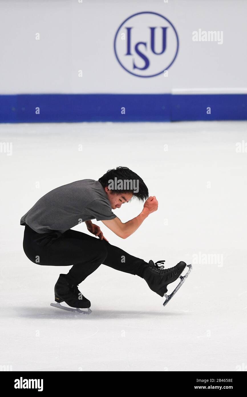 Yuma KAGIYAMA form Japan, during Men Practice at the ISU World Junior