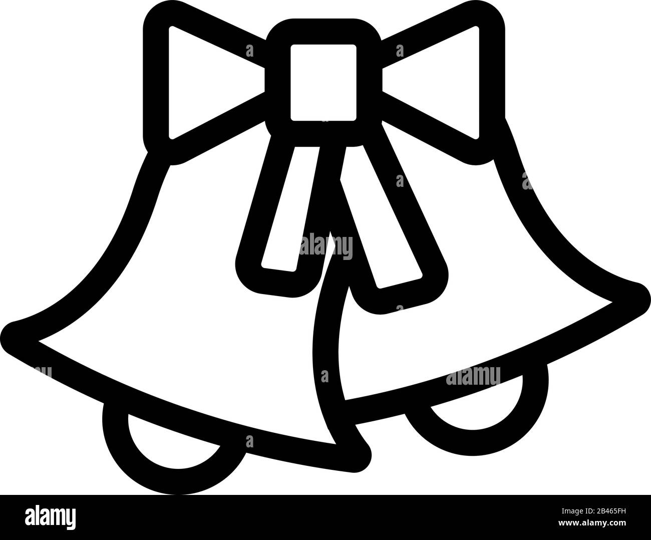 bells icon vector. Isolated contour symbol illustration Stock Vector