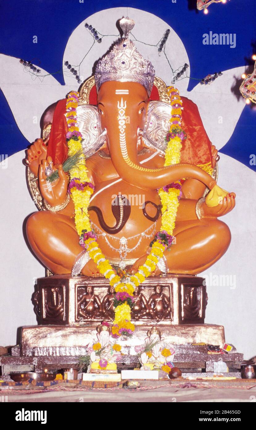Lord Ganesha festival idol, Pune, Maharashtra, India, Asia Stock Photo