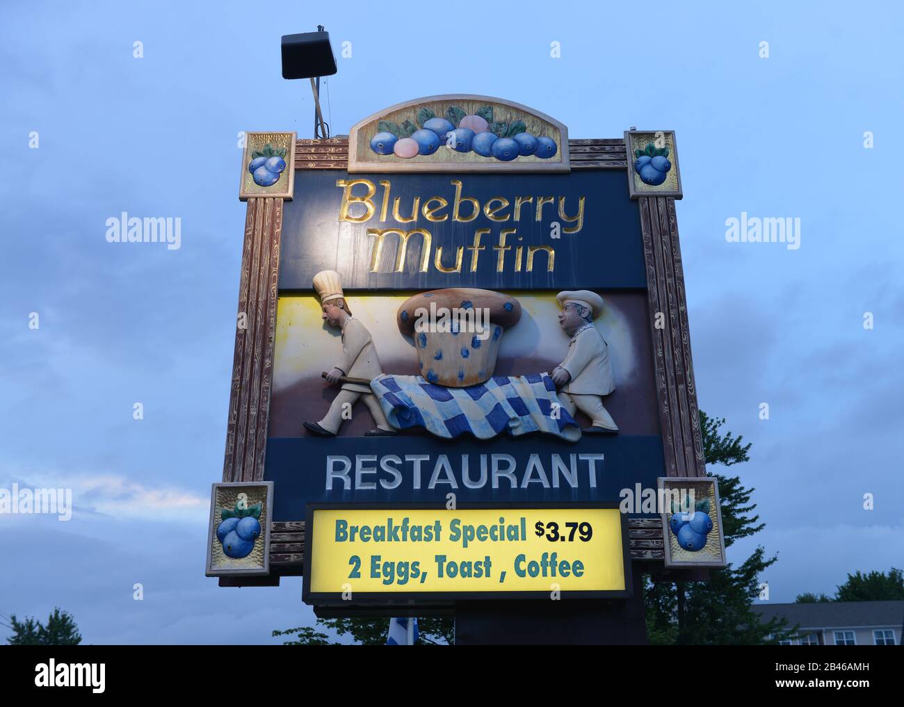 ´Blueberry Muffin Restaurant´, Conway, New Hampshire, USA Stock Photo