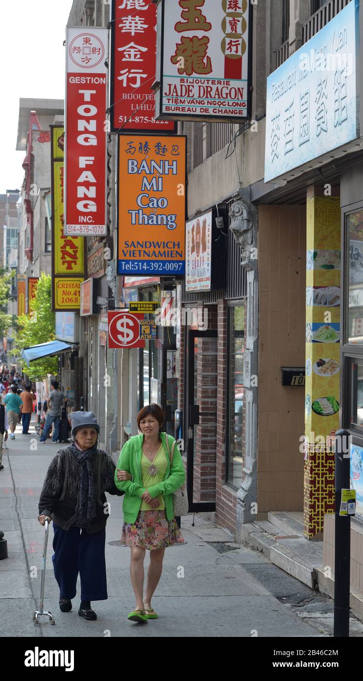 Strassenszene, Chinatown, Montreal, Quebec, Kanada Stock Photo