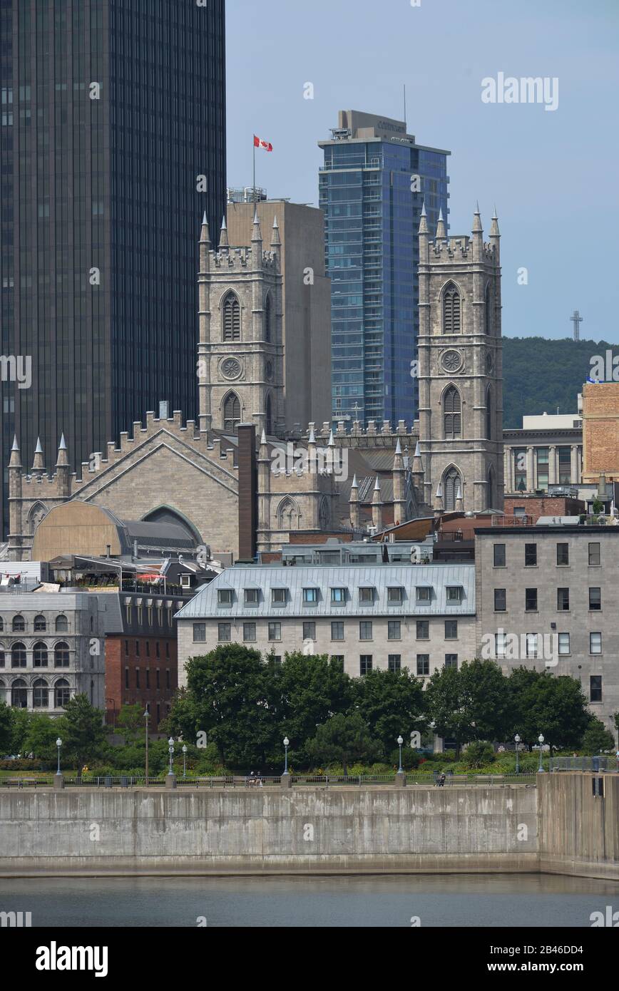 Kirche Notre Dame, Rue NotreDame, Montreal, Quebec, Kanada Stock Photo