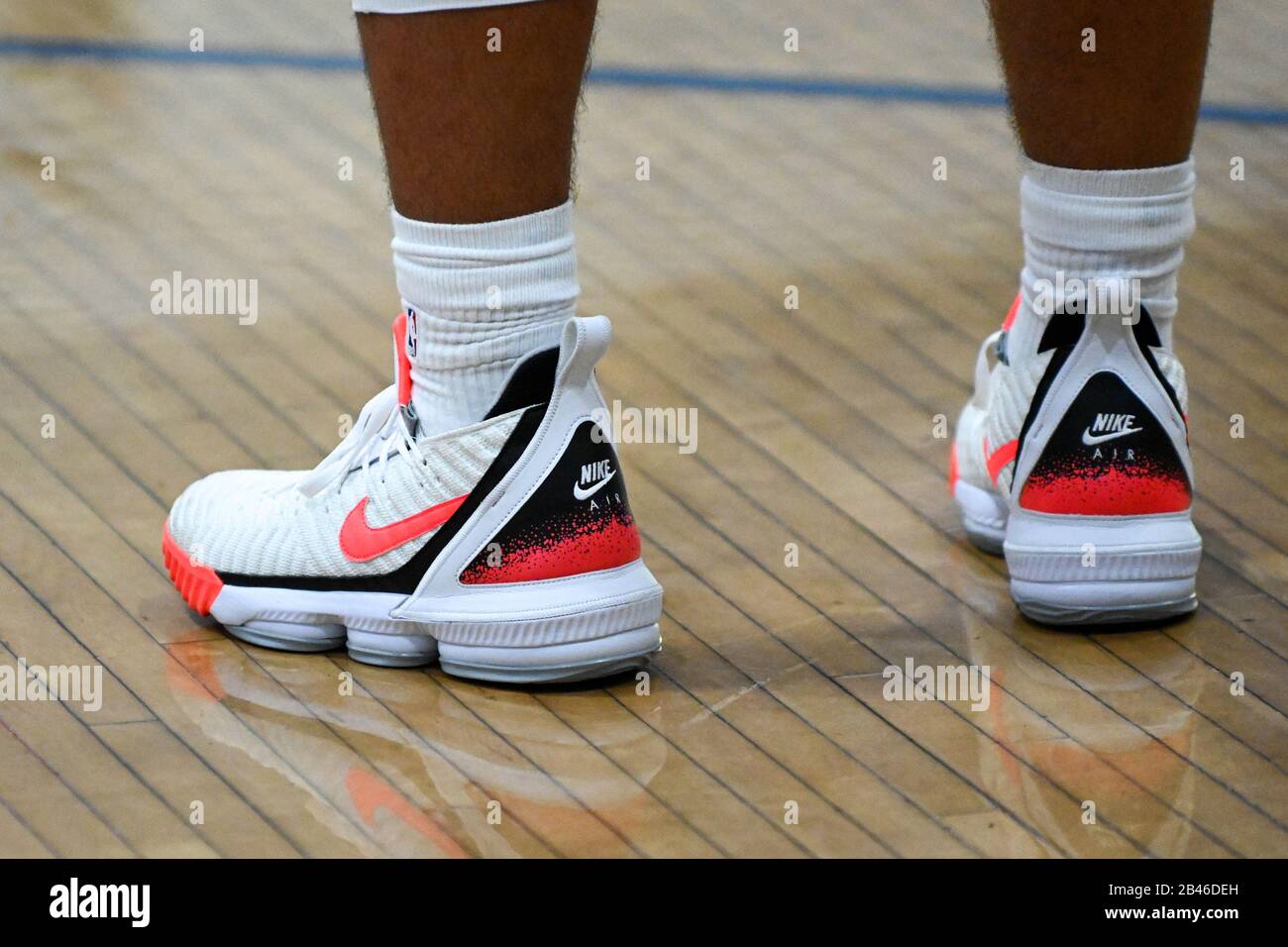 Lebron 16 hot lava on feet cheap
