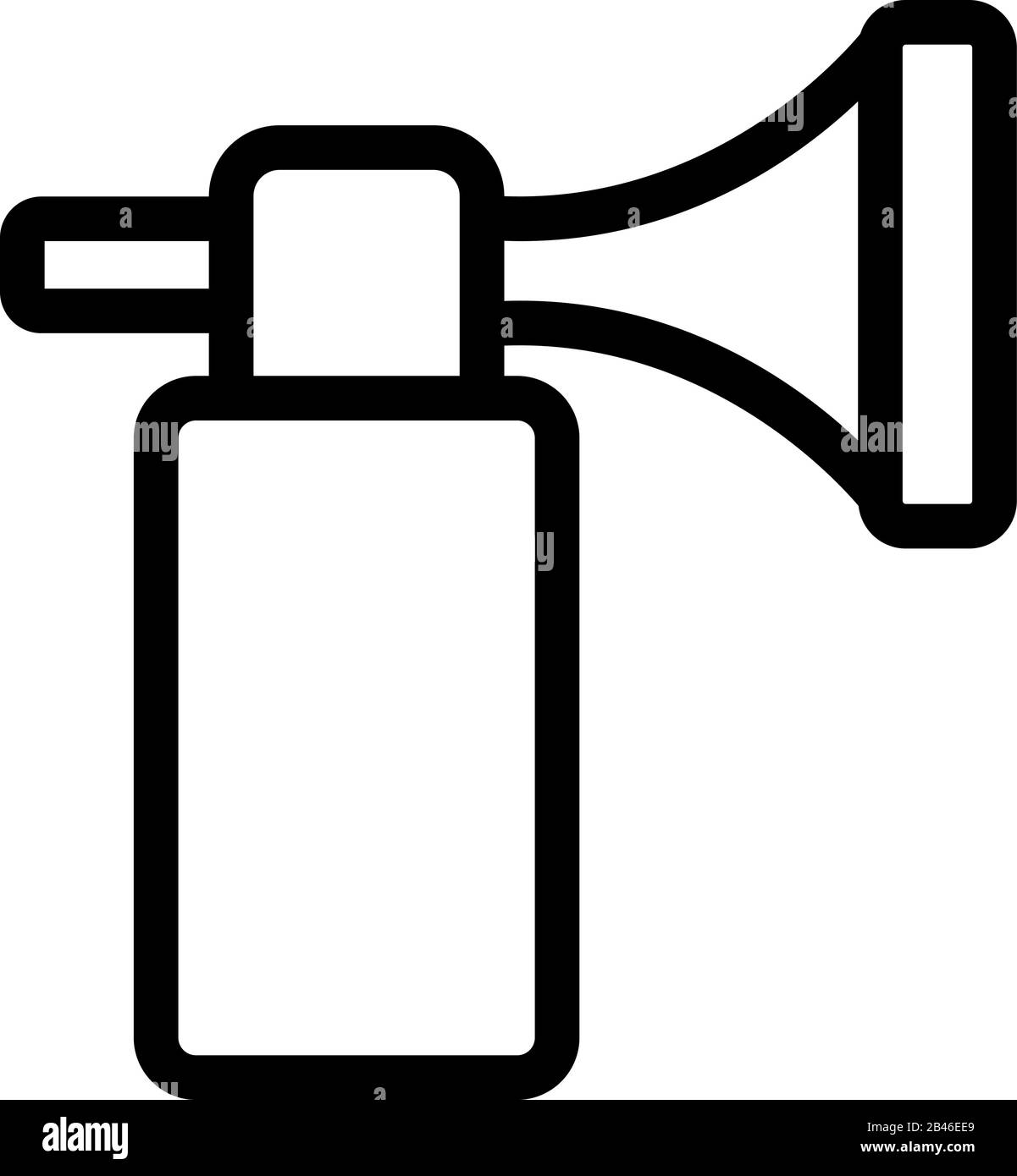 Horn football fan icon vector. Isolated contour symbol illustration