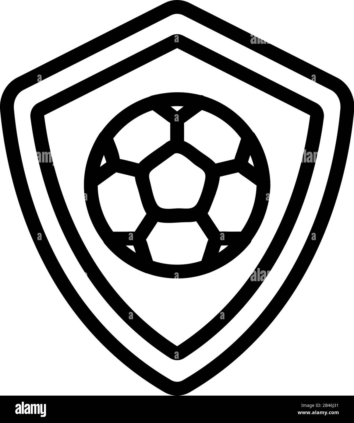 The emblem of the football fan icon is a vector. Isolated contour