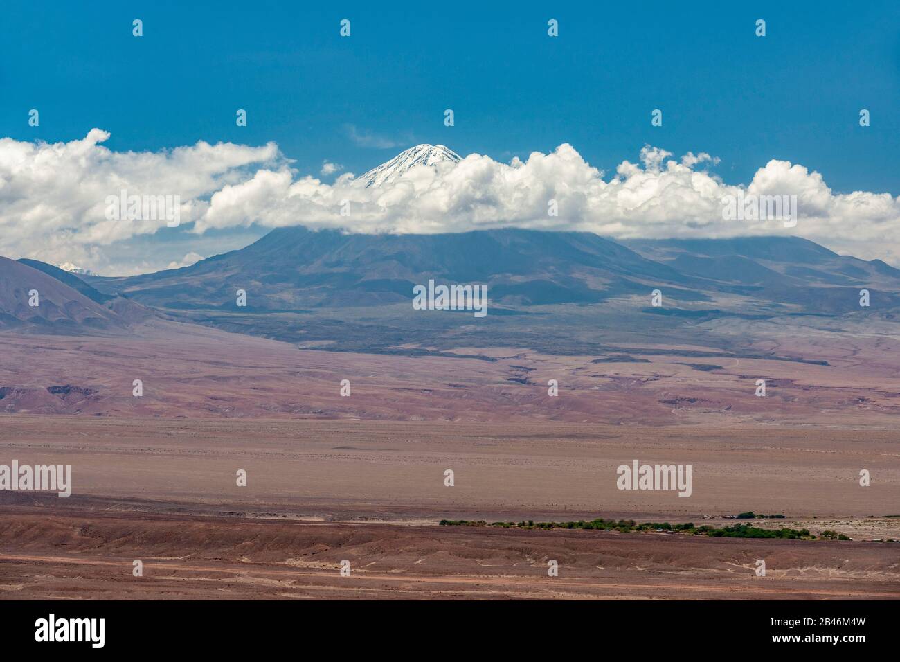Licancabur volcano near San Pedro de Atacama in northern Chile. Stock Photo