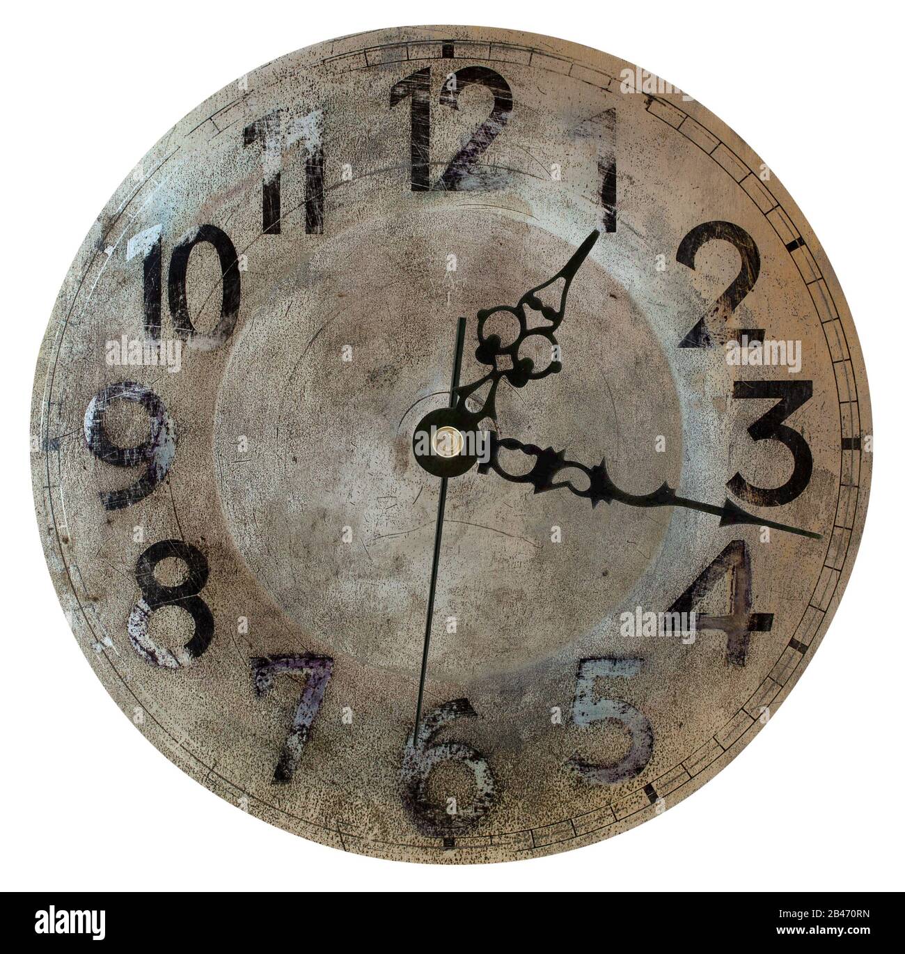Elegant vintage clock isolated on white background Stock Photo - Alamy