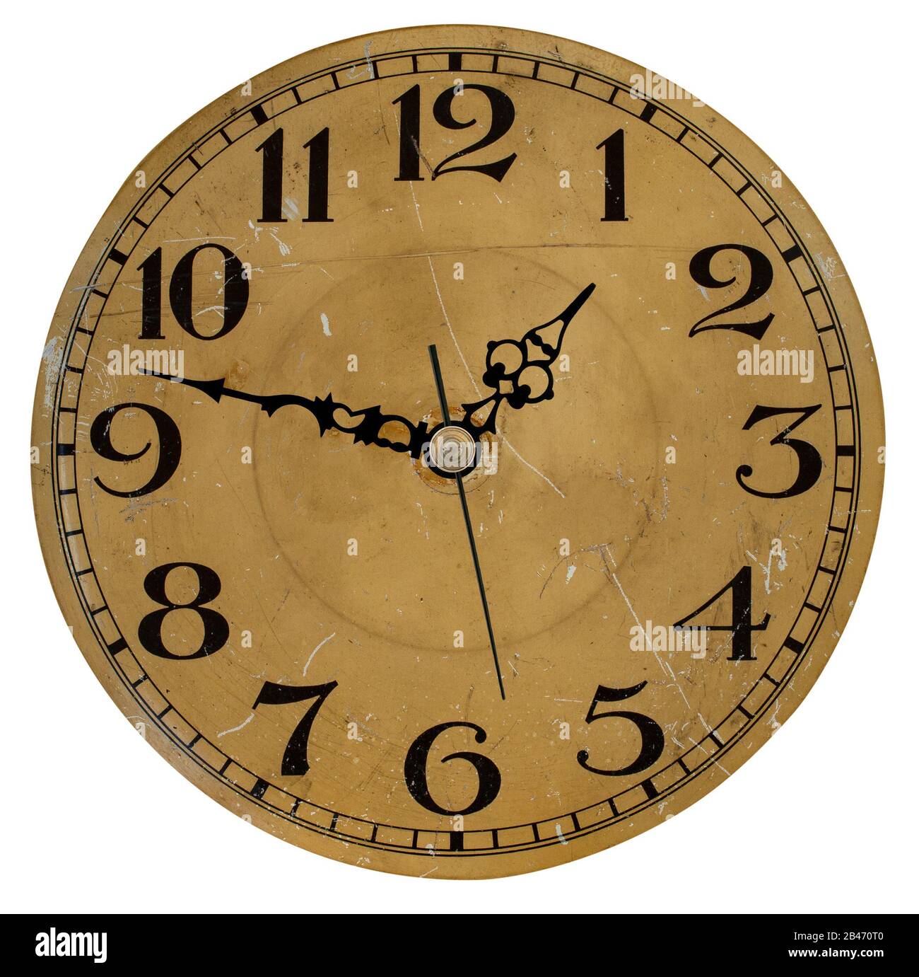 Elegant vintage clock isolated on white background Stock Photo - Alamy