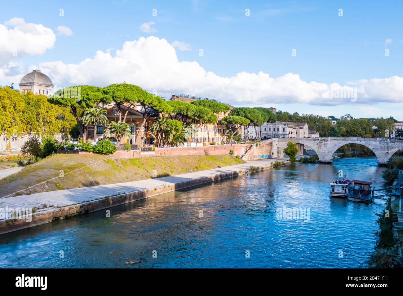 River Tiber, Rome, Italy Stock Photo