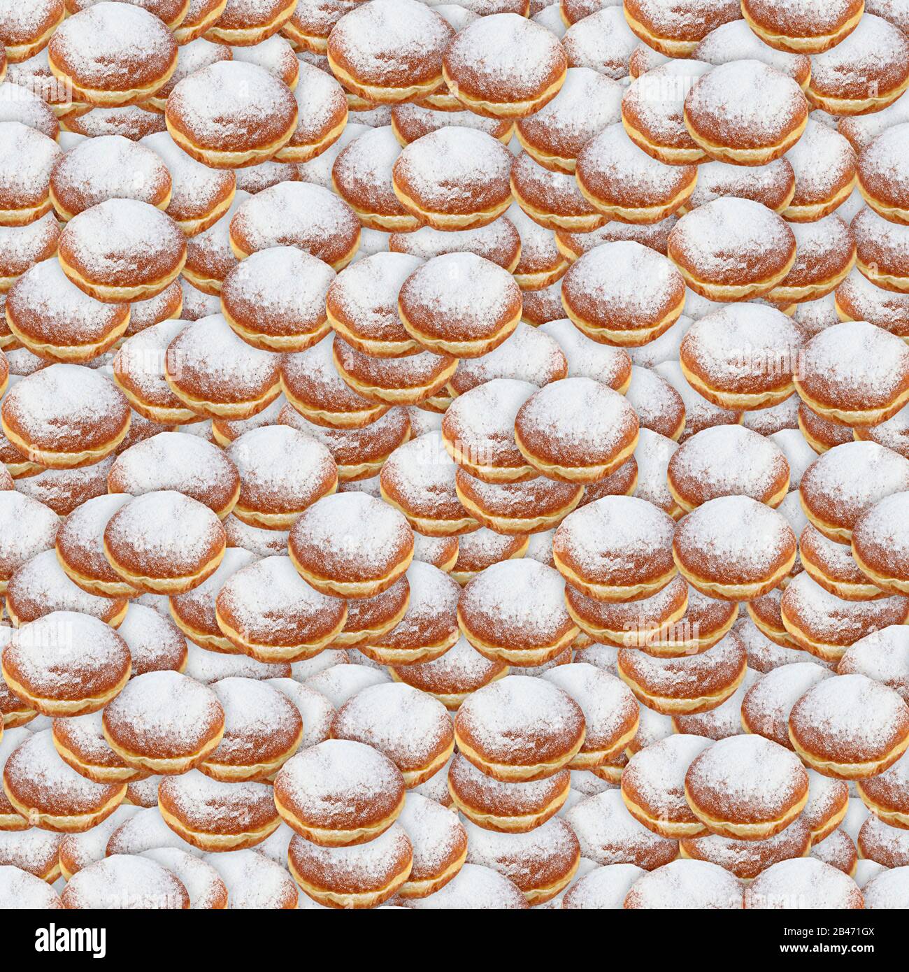 Sugar Covered Doughnuts Seamless Texture Tile Stock Photo