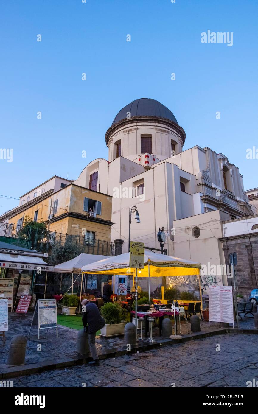Piazza Luigi Miraglia, with Basilica della Pietrasanta now LAPIS Museum, Via dei Tribunali Piazza Luigi Miraglia, with Basilica della Pietrasanta now LAPIS Museum, Via dei Tribunali