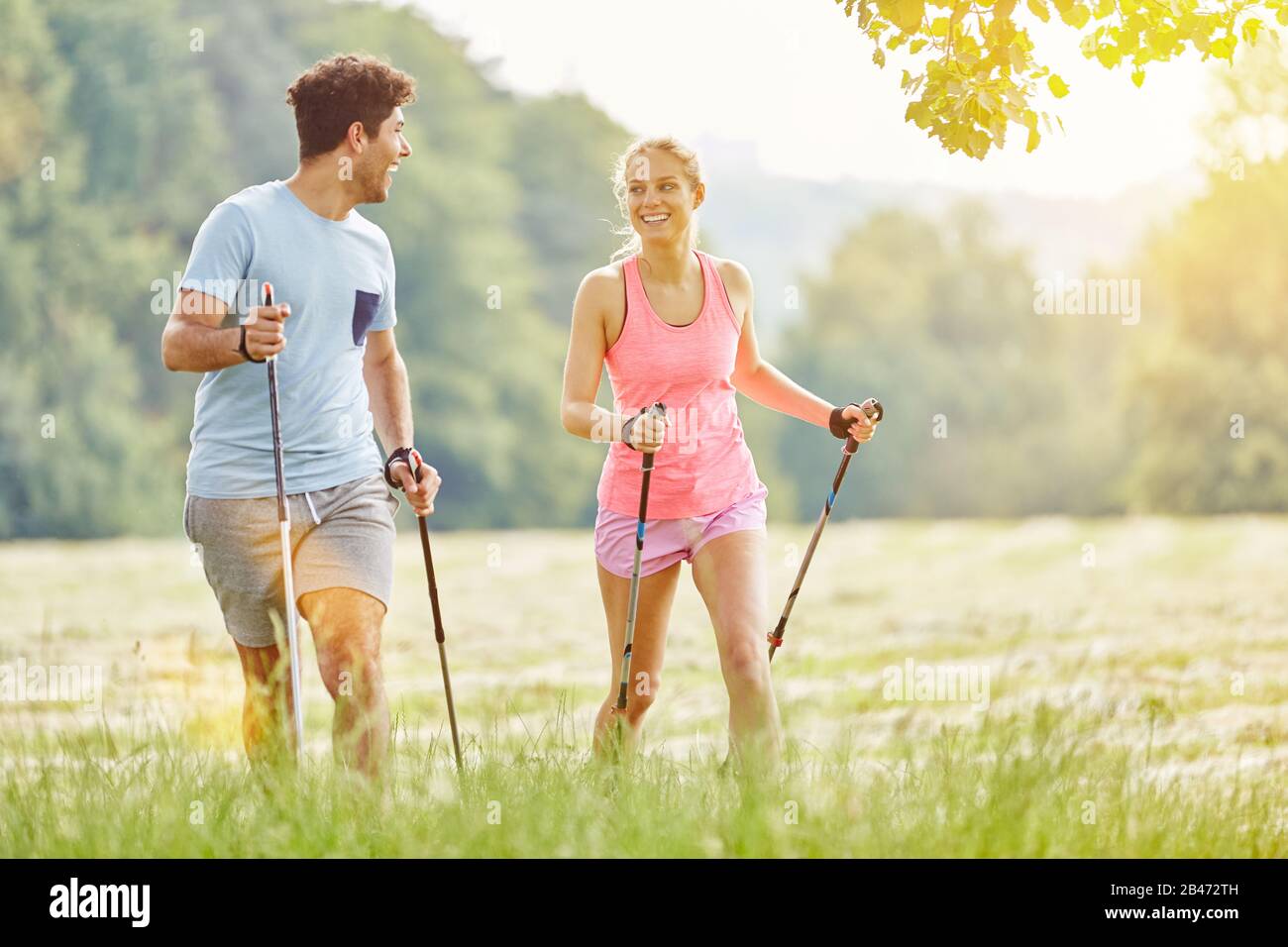 Man woman couple walking hiking hi-res stock photography and images - Alamy