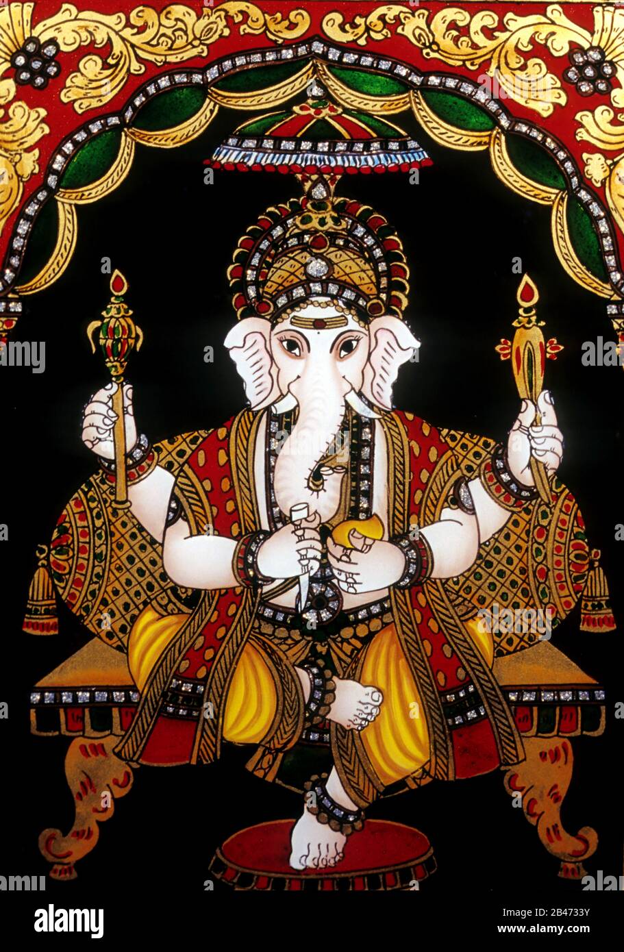 ganesha glass paintings