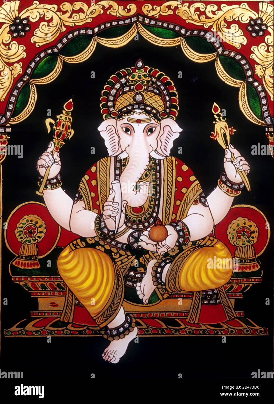 ganesha glass paintings