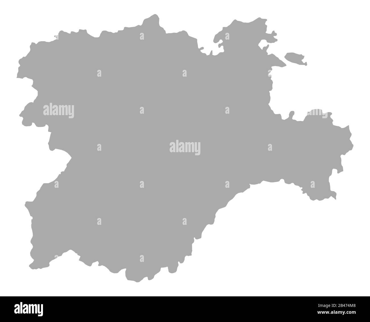 Map of Castile and Leon Stock Photo - Alamy