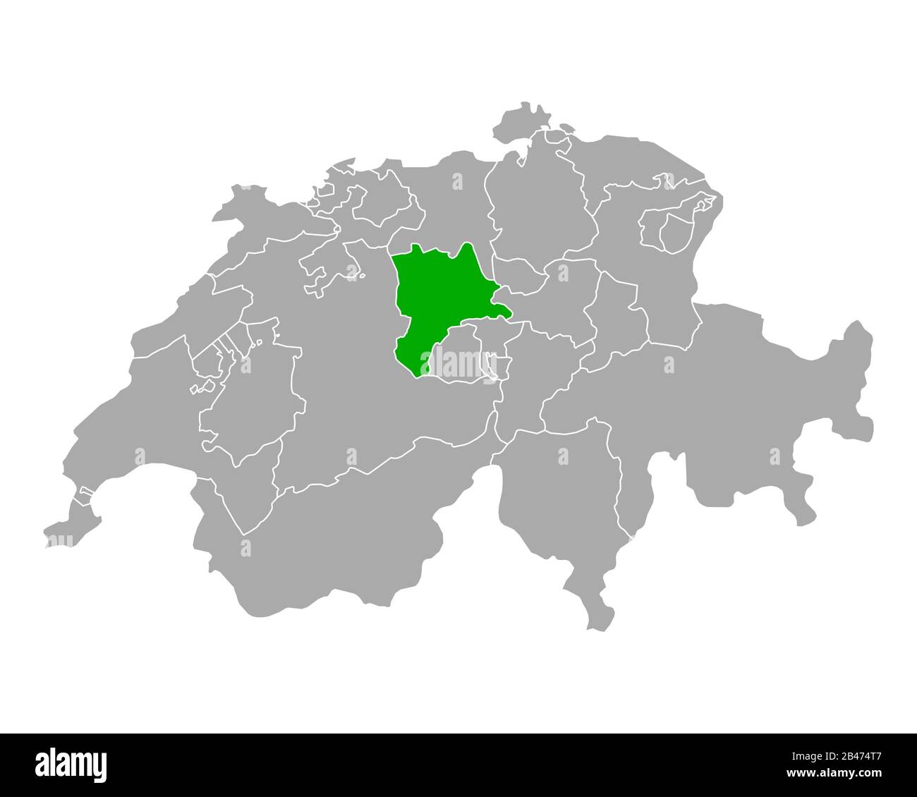 Map of Lucerne in Switzerland Stock Photo Alamy