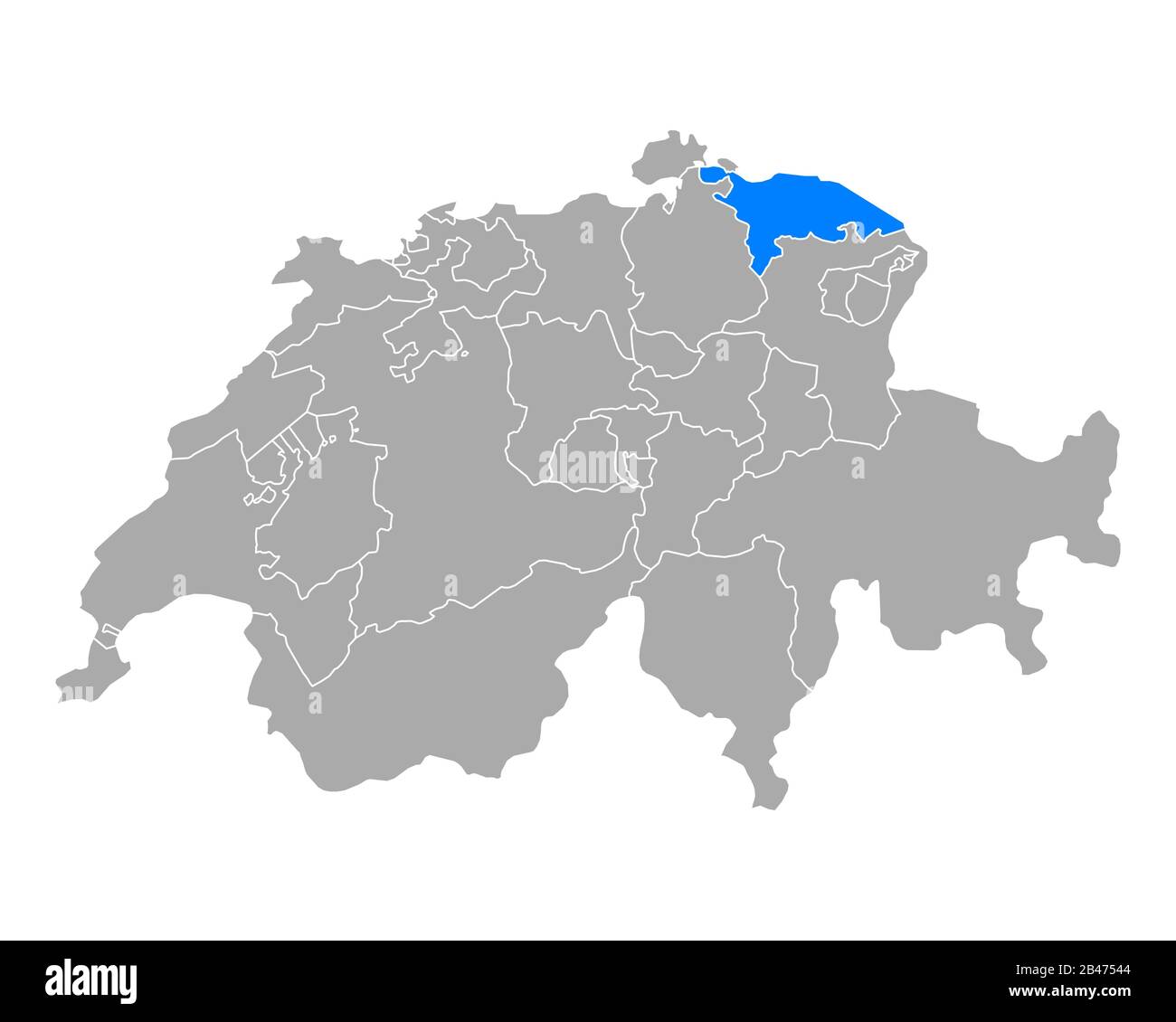 Map Of Thurgau In Switzerland Stock Photo Alamy