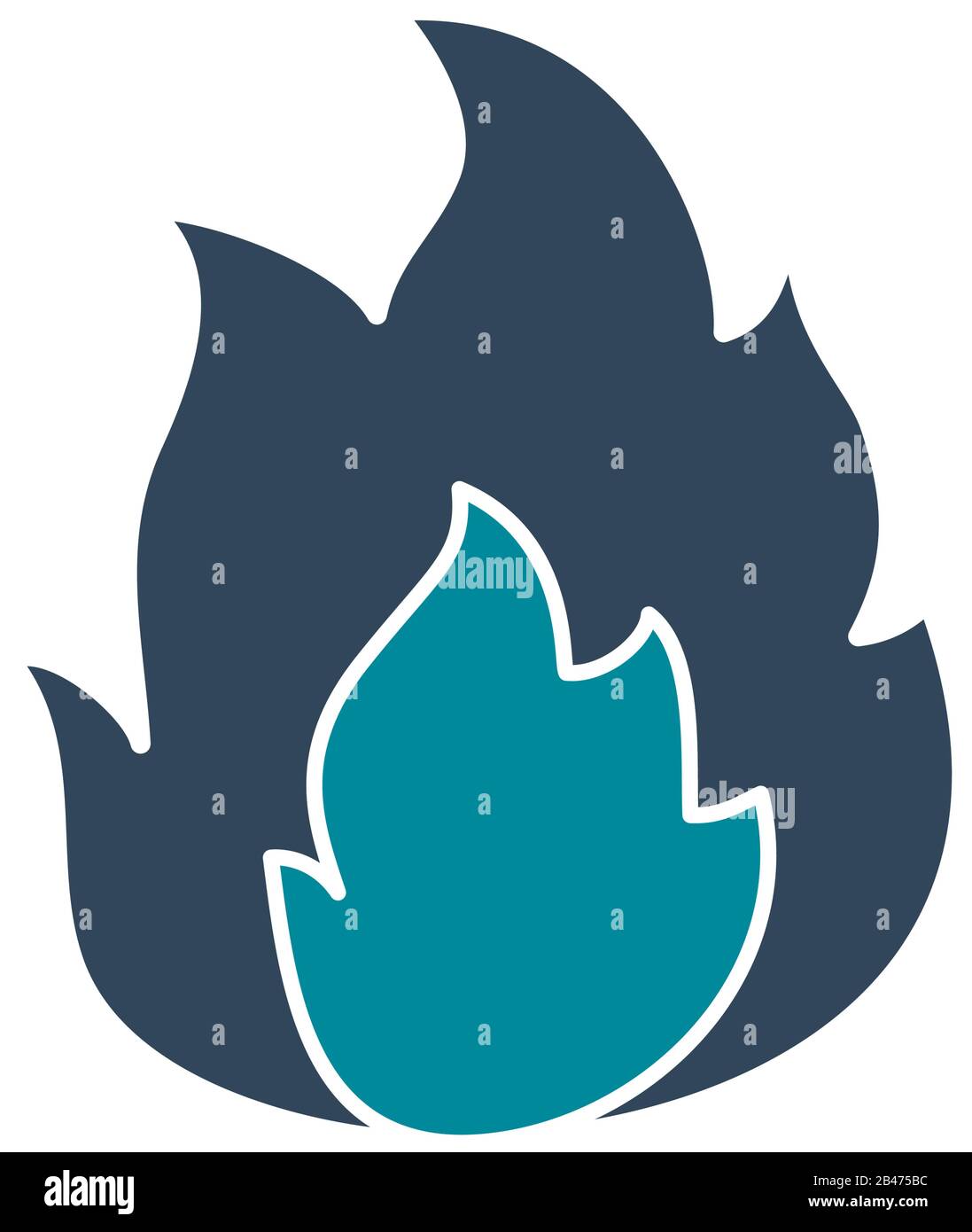 Flame silhouette style icon design of Fire bonfire hot burn light ...