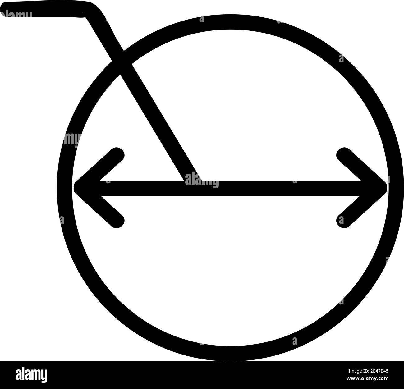 diameter icon vector. Isolated contour symbol illustration Stock Vector
