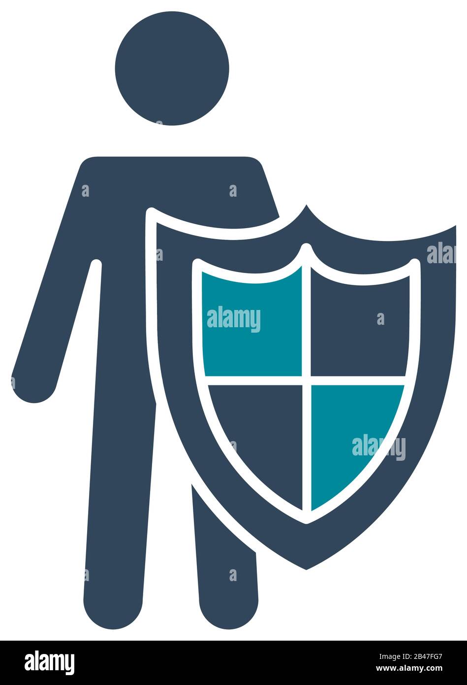 avatar and shield silhouette style icon design, Insurance health care ...