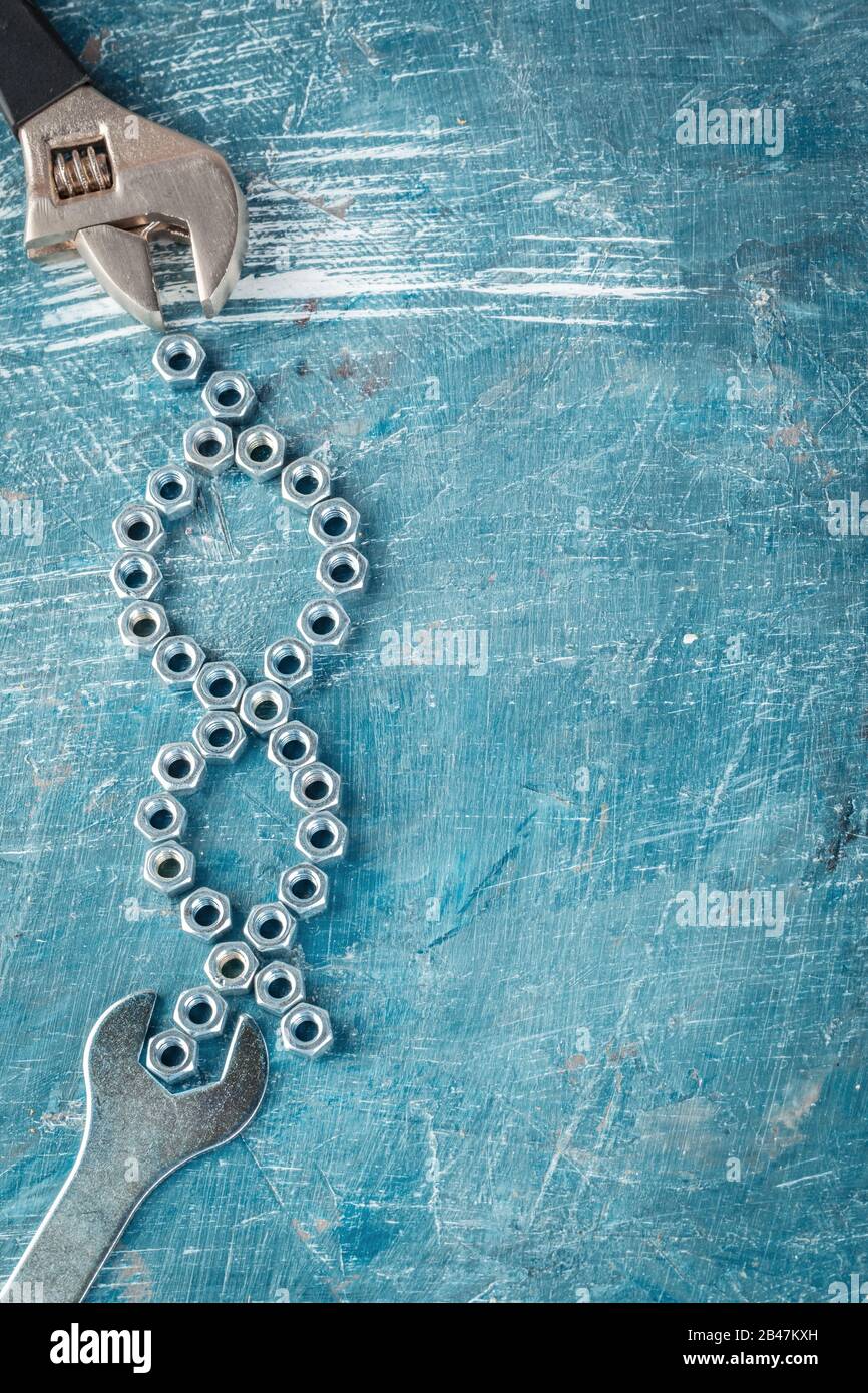 various steel nuts and bolts. creative photo Stock Photo Alamy