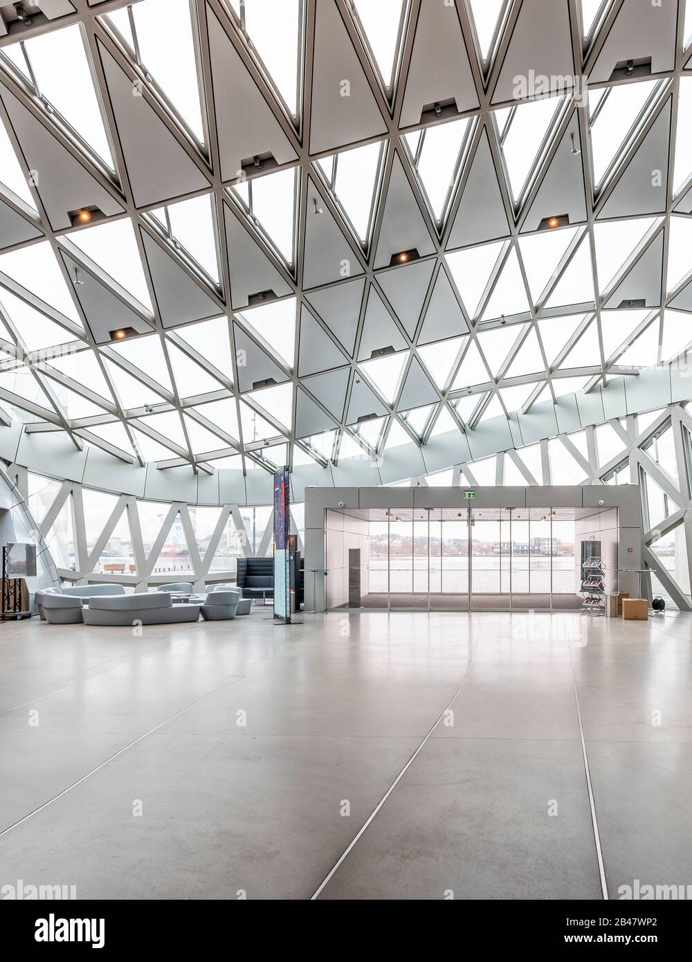 Inside the House of Music in Aalborg, Denmark. Stock Photo