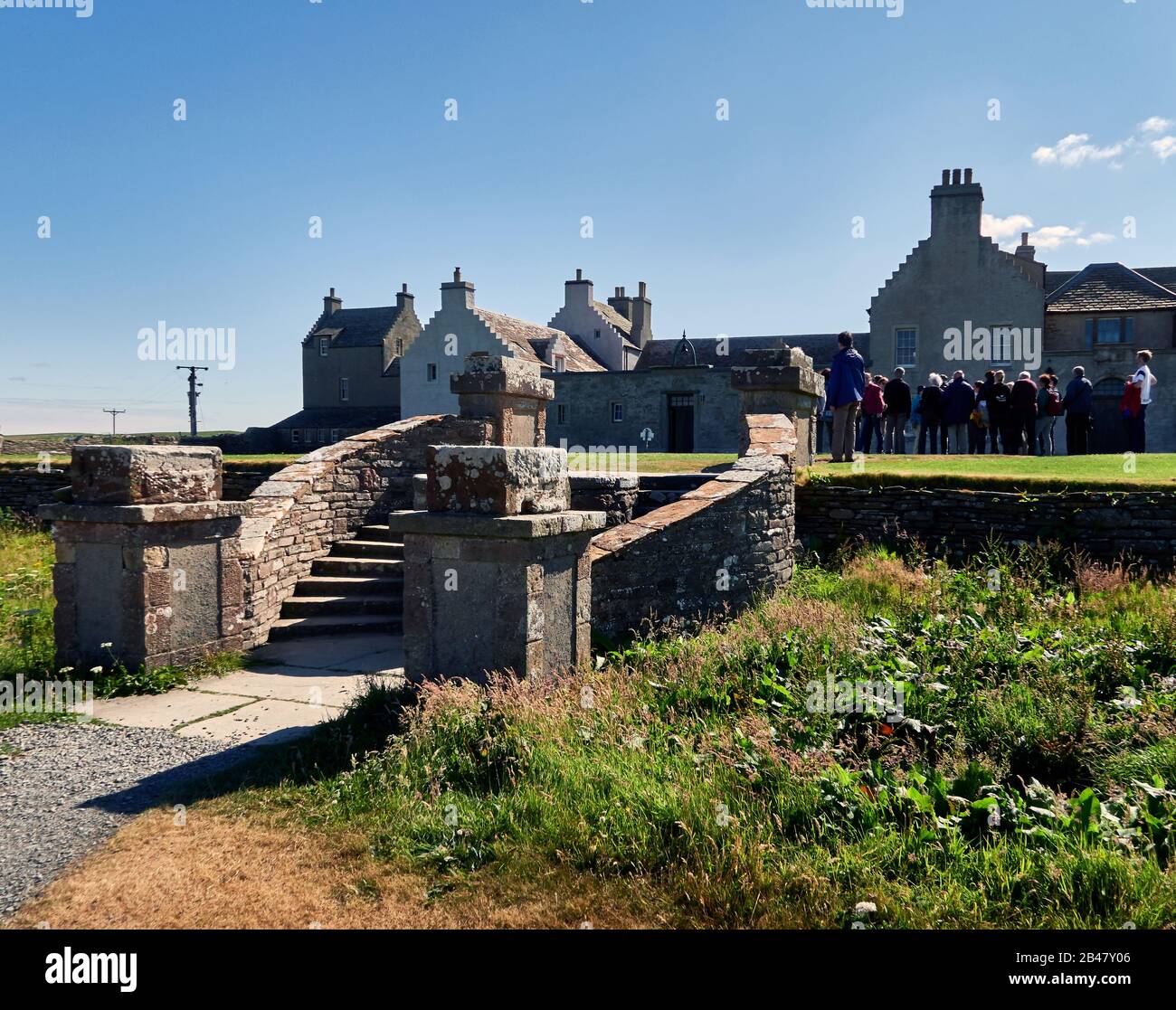 UK, Scotland, Orkney Islands is an archipelago in the Northern Isles of Scotland, , Atlantic Ocean, the skaill house mansion, built by a bishop in 1620, The historic Skaill House is situated on Mainland, the largest of the Orkney Islands, Stock Photo
