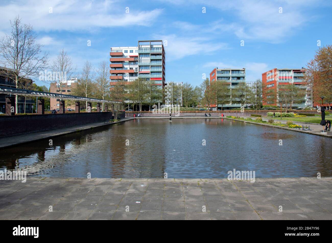 Pond At The Kokusai Restaurant And The Stadstuinen At Amstelveen The Netherlands 2019 Stock Photo