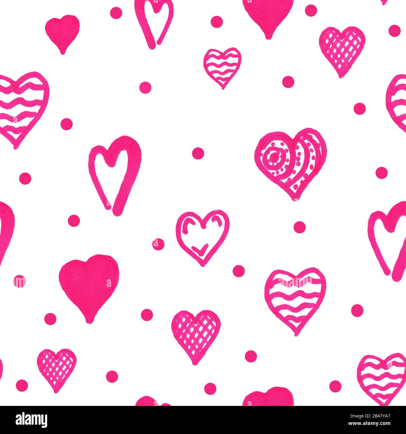 Cute hearts seamless background hi-res stock photography and images - Alamy