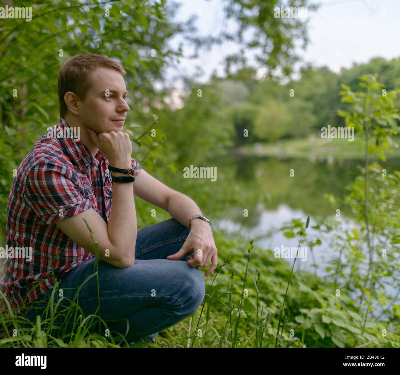 Pensive young man abstract hi-res stock photography and images - Alamy