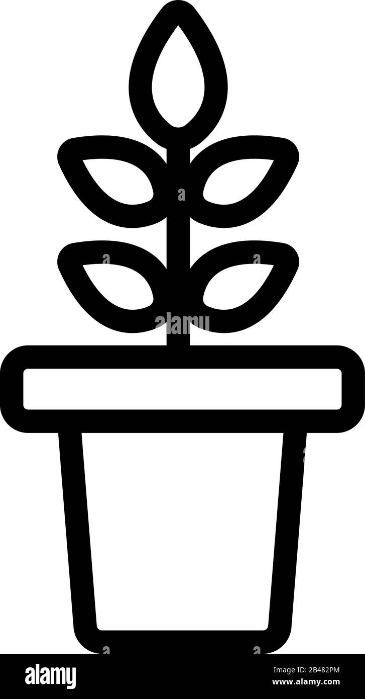 plant in the garden icon vector. Isolated contour symbol illustration ...