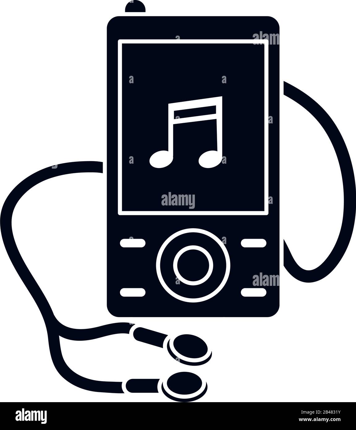 note inside mp3 with headphones silhouette style icon design, Music sound  melody song musical art and composition theme Vector illustration Stock  Vector Image & Art - Alamy