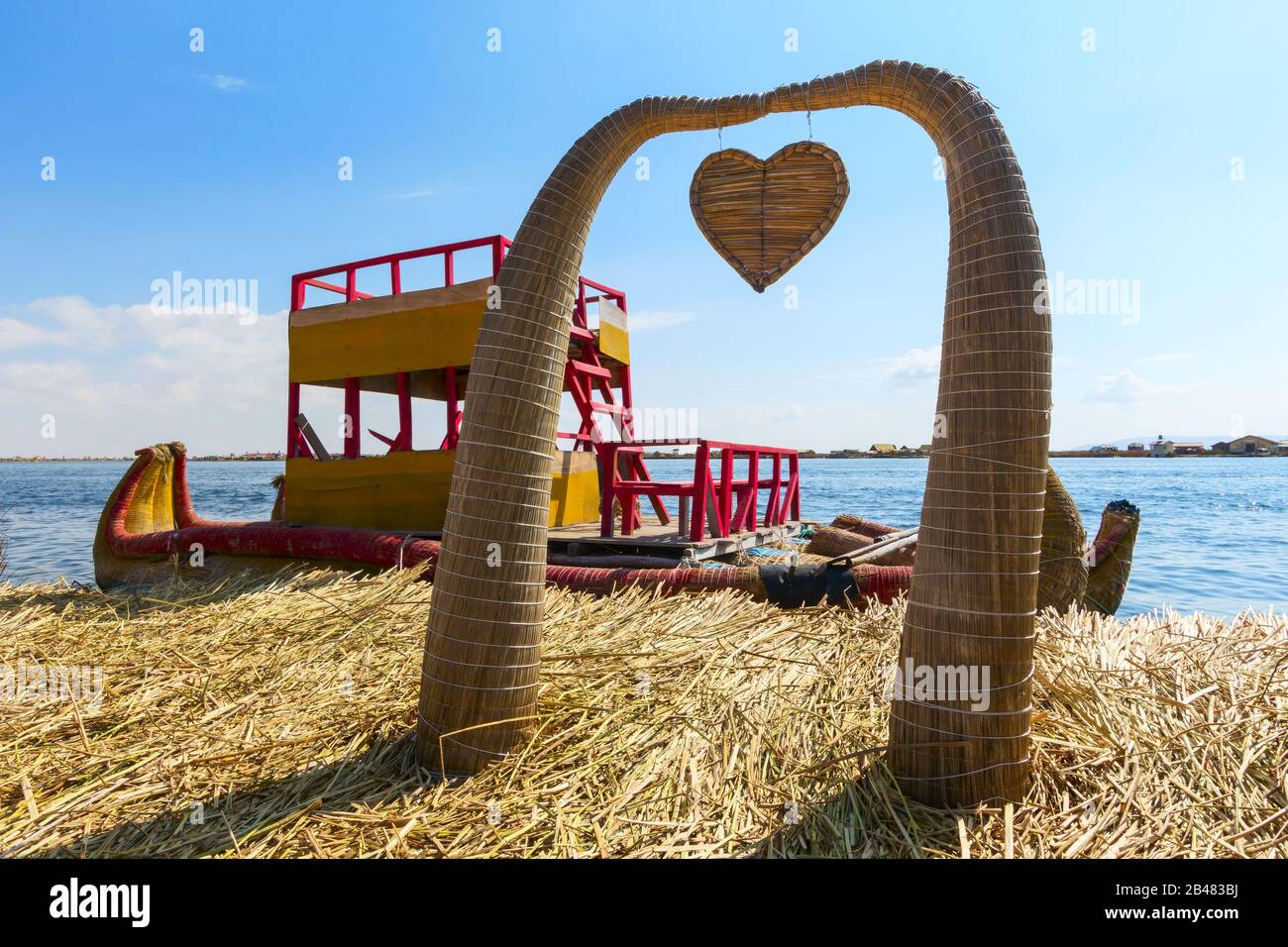 Traditional reed house on floating hi-res stock photography and images ...